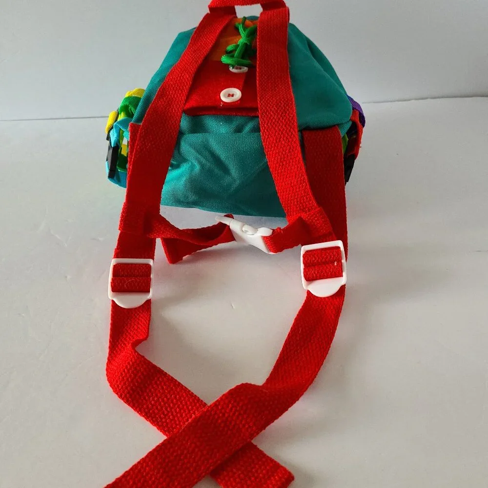 SENSORY TOY BACKPACK FOR TODDLERS AGES 3 + COLORFUL/EDUCATIONAL